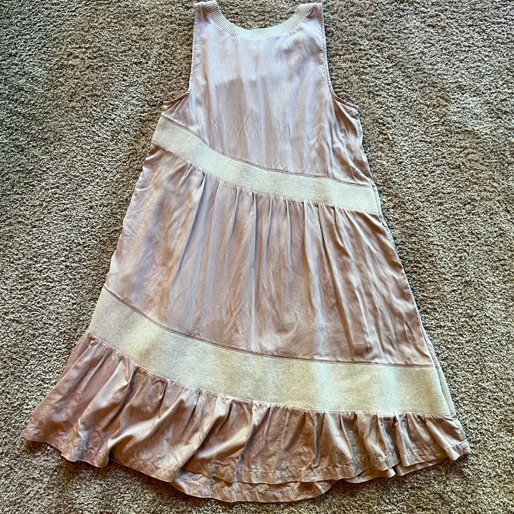ANTHROPOLOGIE MAEVE | Blush and Grey Jersey Knit Tank Dress size S/4-6 - Picture 2 of 9